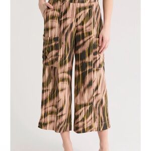 Democracy Brown and Black Wide-Leg Pants